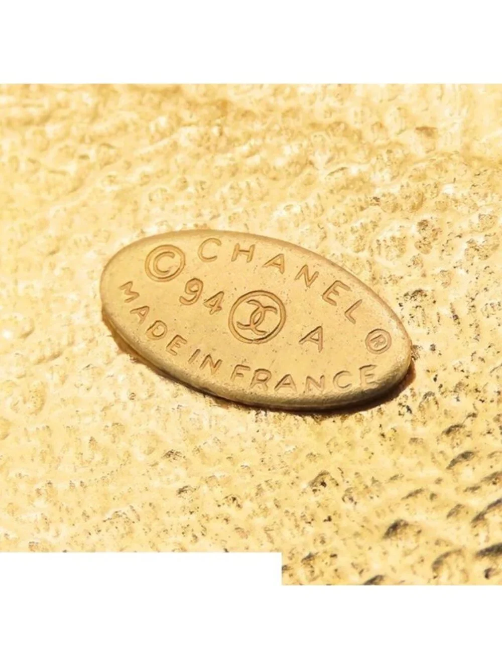 Chanel Pin Brooch Gold Metal CC Logo Sun Motif Vintage